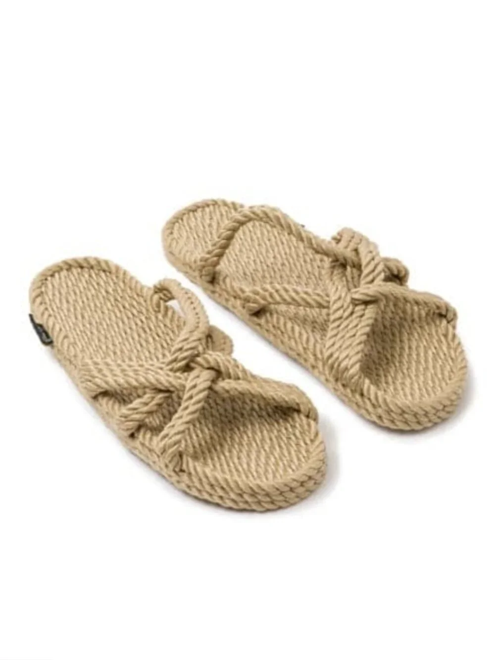 Nomadic State Of Mind Slip On Rope Sandals Unisex Size 44 Camel New With Bag